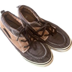 Gymboree Children’s High Top Athletic Shoe, Lace Up - Brown & Tan. Size 2